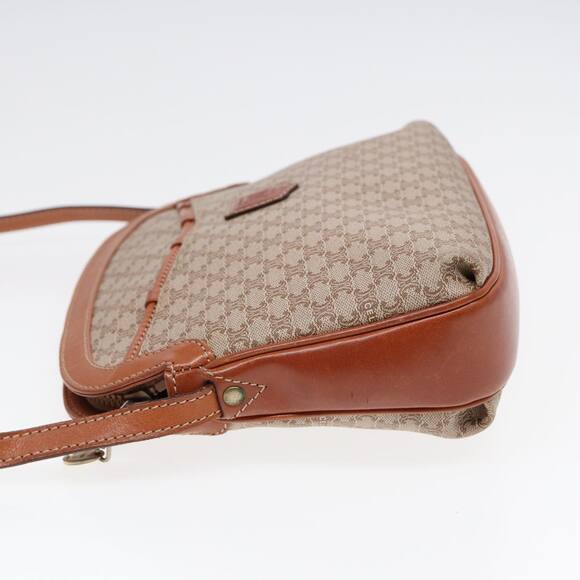 CELINE Macadam Canvas Shoulder Bag Beige Gold - Picture 3 of 16